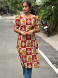Bapu Bomma Kalamkari Cotton Kurti