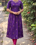 Raw Silk Anarkali Top