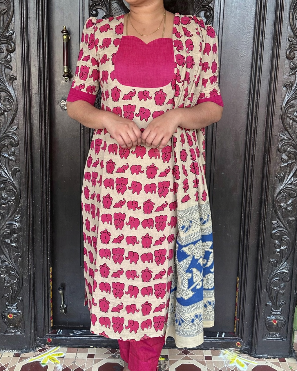Kalamkari Cotton Suit Set