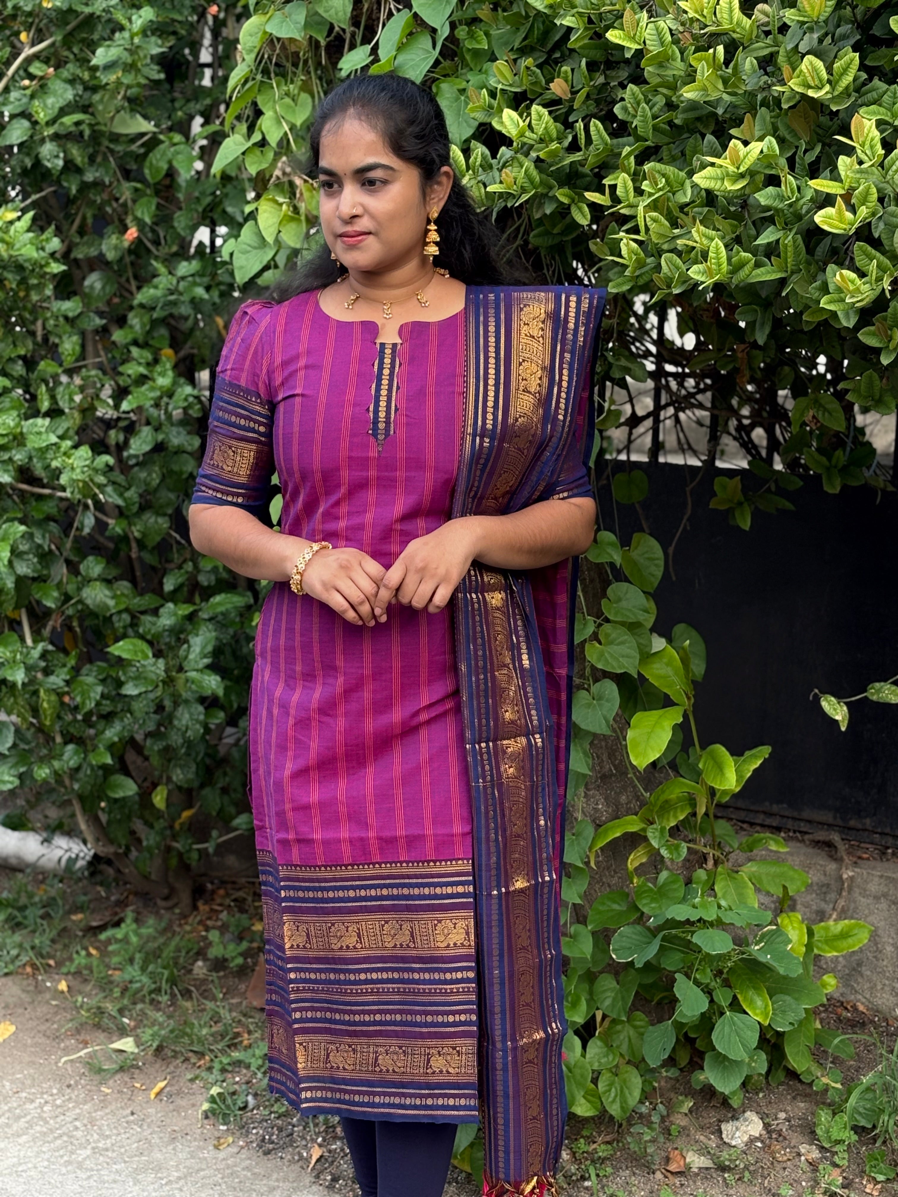 Kanchi Cotton Top and Dupatta Set
