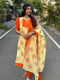 Kolam Sungudi Cotton Suit Set