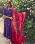 Anarkali Raw Silk Top With Premium Woven Patola Silk Dupatta