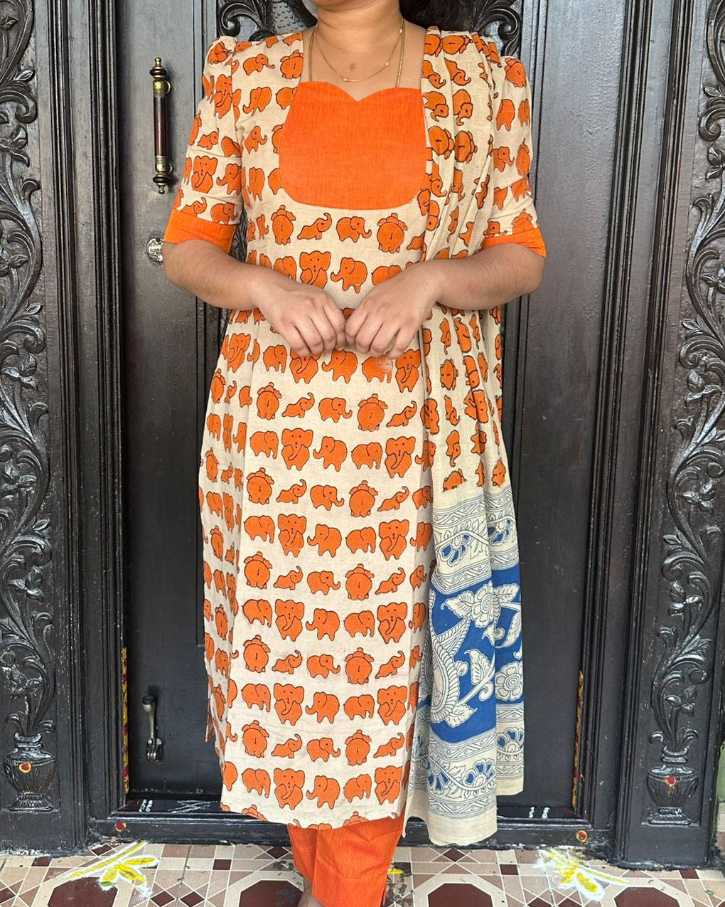 Kalamkari Cotton Suit Set