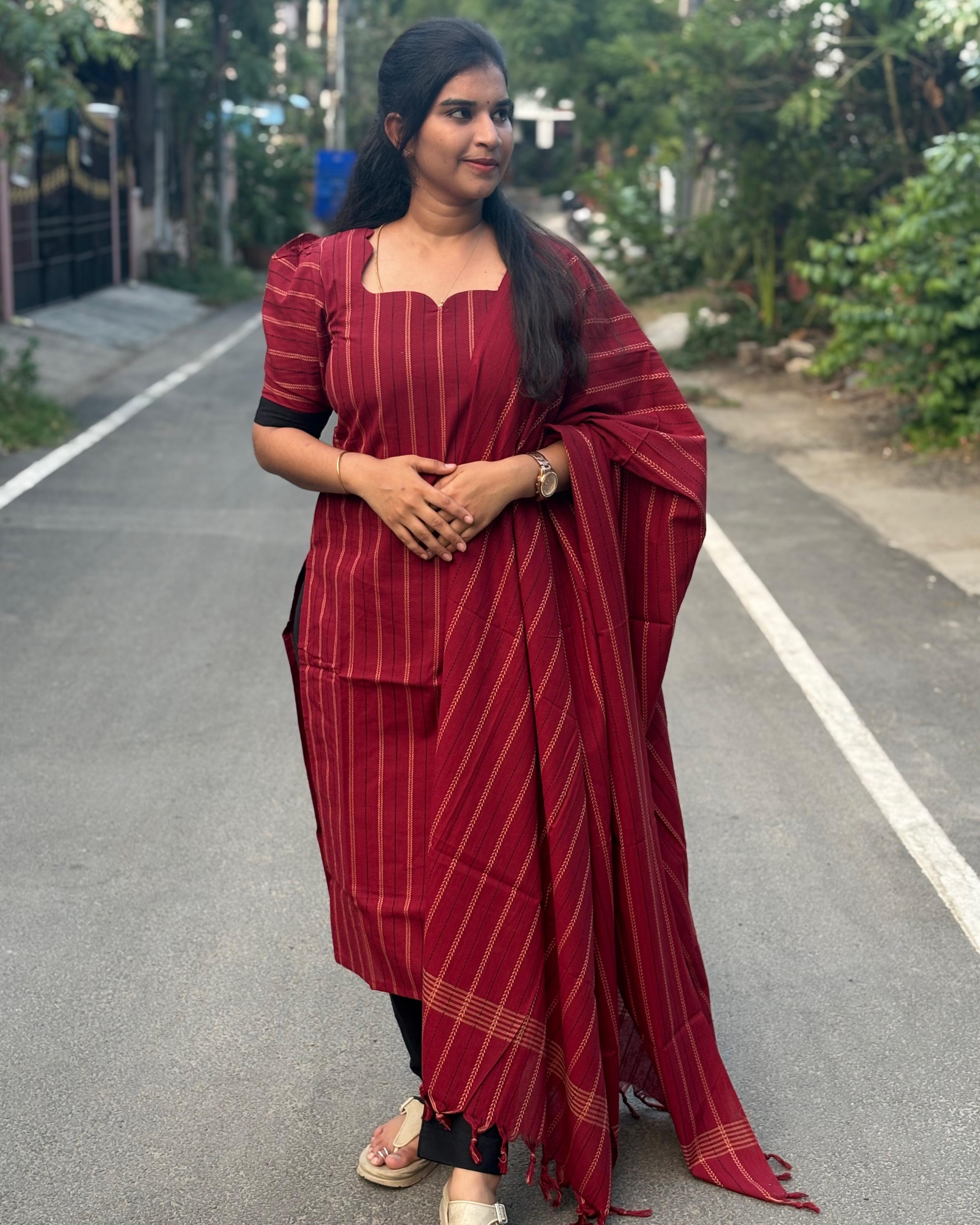 Handloom Cotton Suit Set